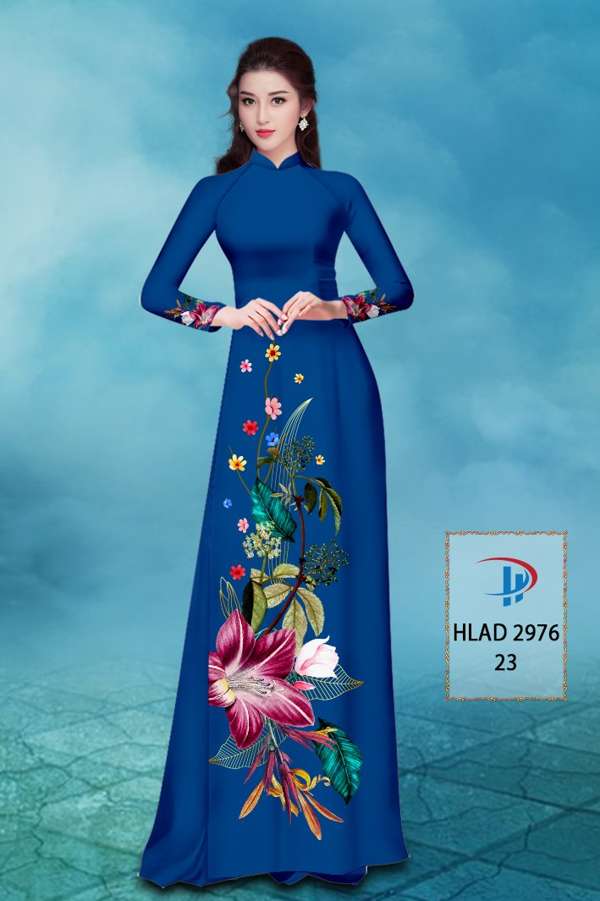 Vải Áo Dài Hoa In 3D AD HLAD2976 56